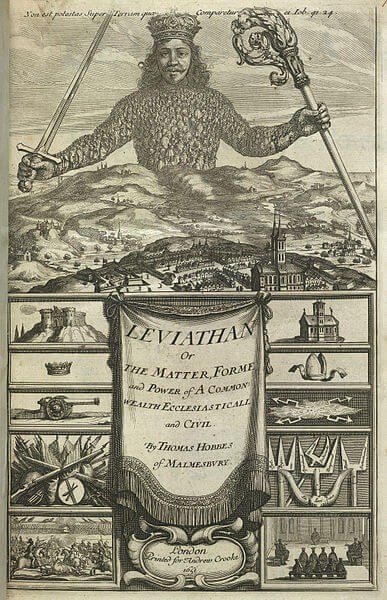 『リヴァイアサン』の初版（1651年）の表紙。